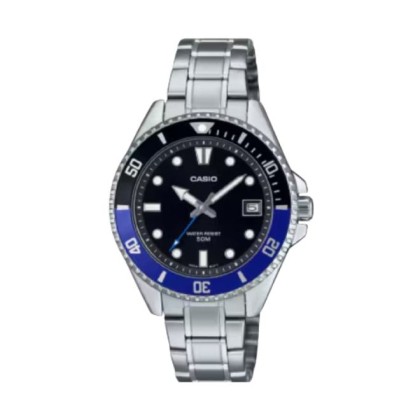 Casio General MDV-10D-1A2V Silver Stainless Steel Band Men Watch